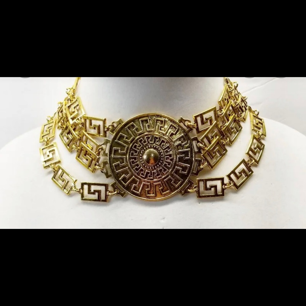 VERSACE FOR H&M GOLD MEDALLION CHOKER NECKLACE H&M CRUISE COLLECTION 2011 BN - Picture 3 of 9